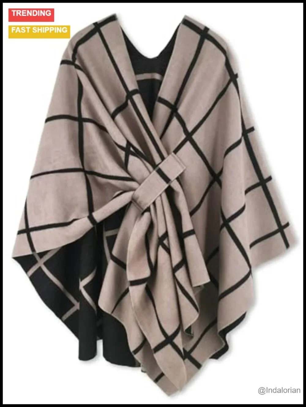 Women's Shawl Wrap Poncho Ruana Cape Cardigan Soft Cashmere-Like Viscose